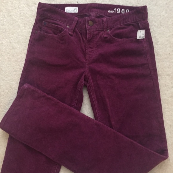 NWT GAP corduroy magenta jeans size 26 - Picture 2 of 5