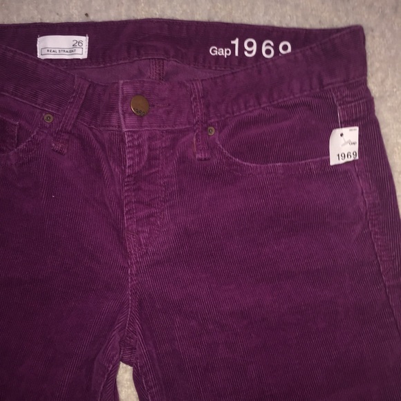 NWT GAP corduroy magenta jeans size 26 - Picture 3 of 5