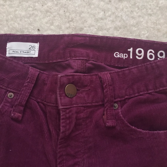 NWT GAP corduroy magenta jeans size 26 - Picture 4 of 5