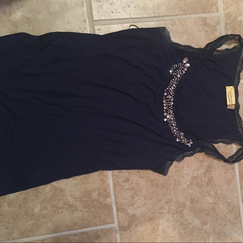 Blue Tank Top with sparkles