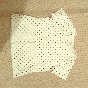 White polka dot top extremely soft and comfy