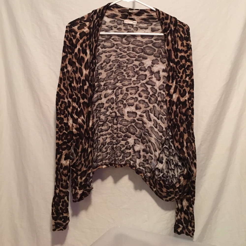 Cheetah print cardigan
