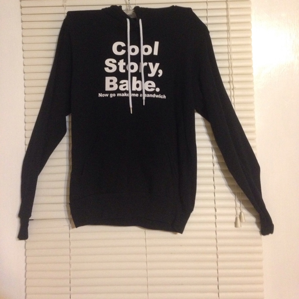 Black trendy hoodie
