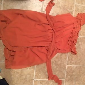 Orange One Strap Dress
