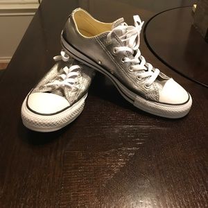 Converse metallic silver