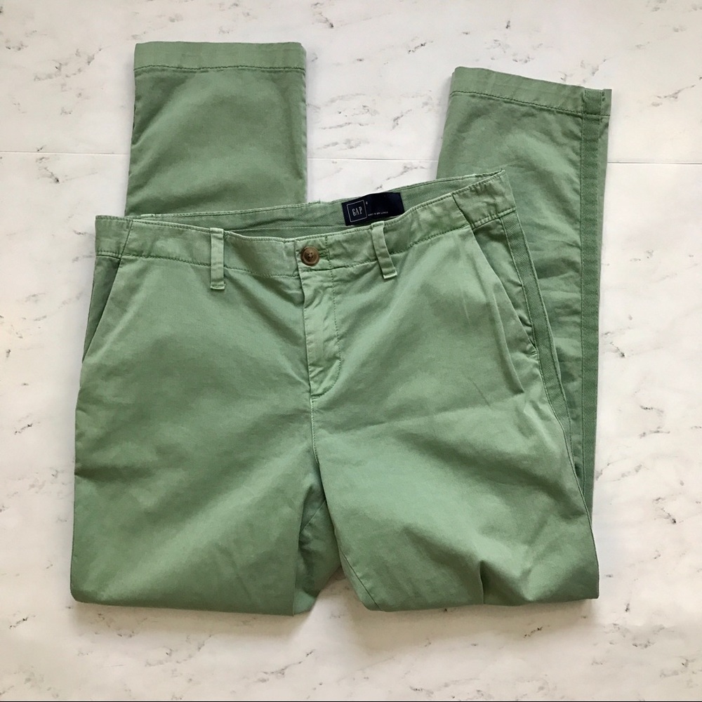 Gap // Tuxedo Twill Chino Pants Cactus Green