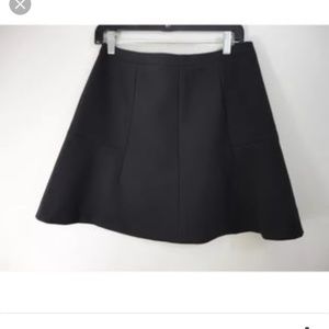J.CREW size 0 BLACK a-line mini skirt