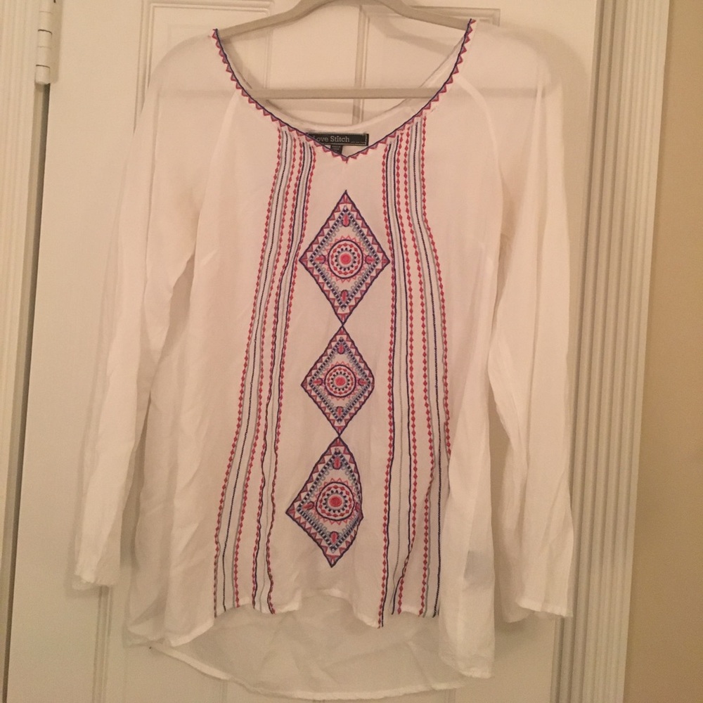 Bell-sleeved top