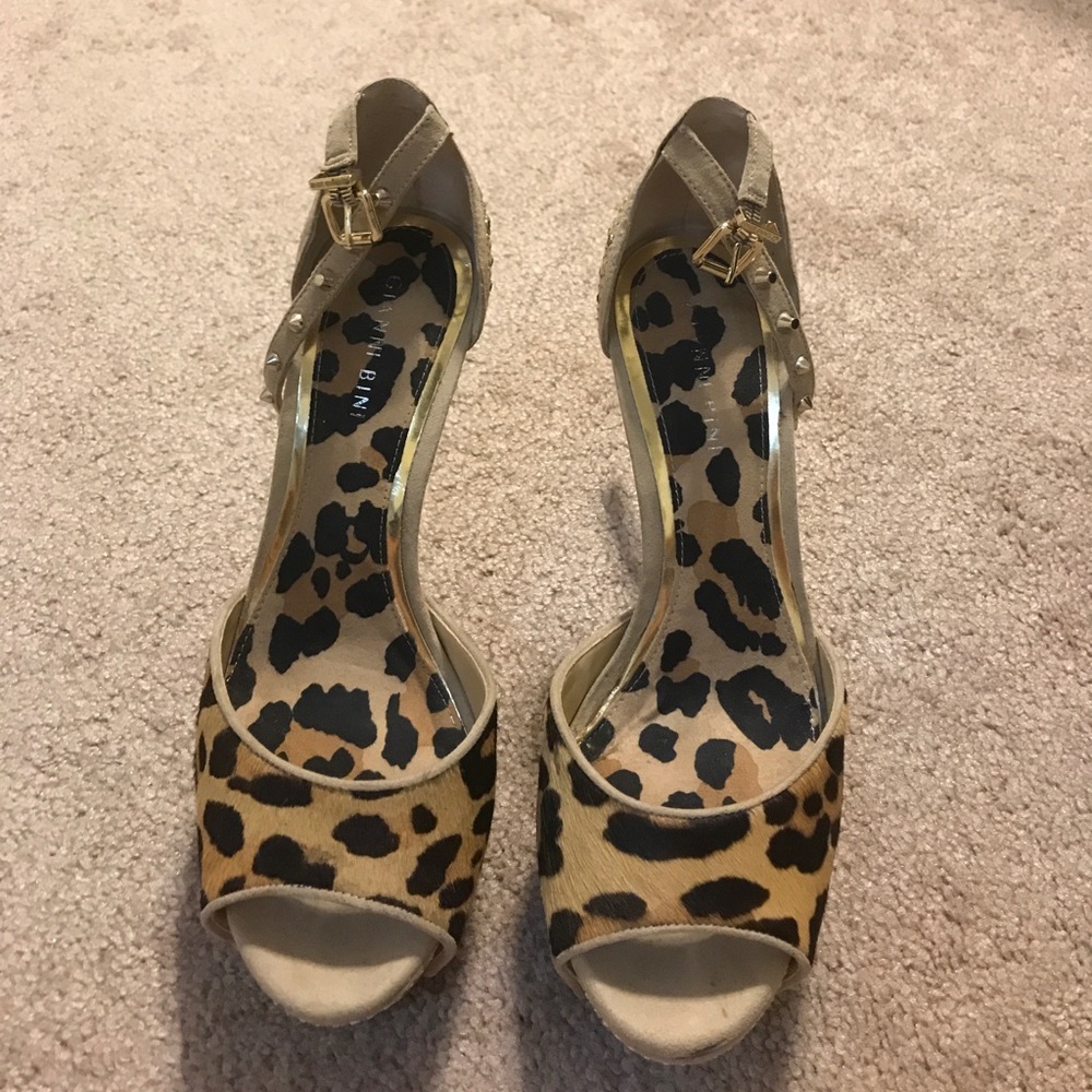 Sexy Leopard peep toe heels