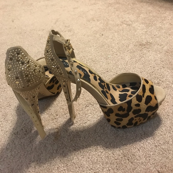 Sexy Leopard peep toe heels - Picture 4 of 4