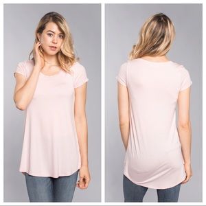 Chris & Carol Perfect Basic Plain Tshirt Tee |Pink