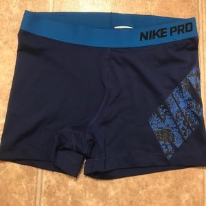 Blue Nike Pro Spandex