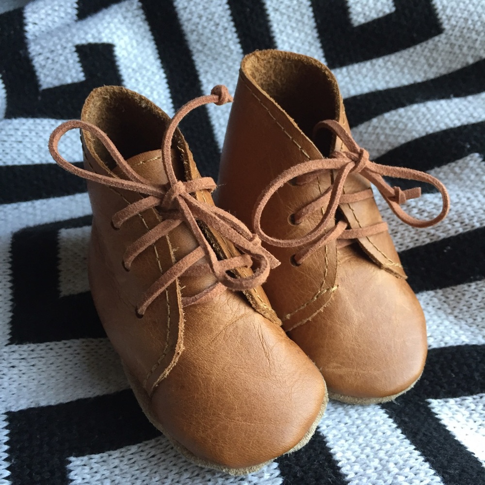 Leather Lace Up Baby Boots