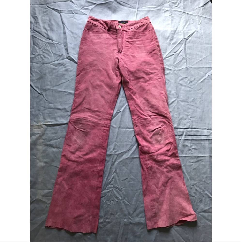 Vintage pink suede pants!!