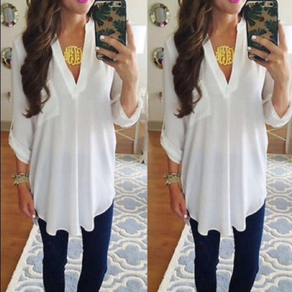 White long sleeve blouse