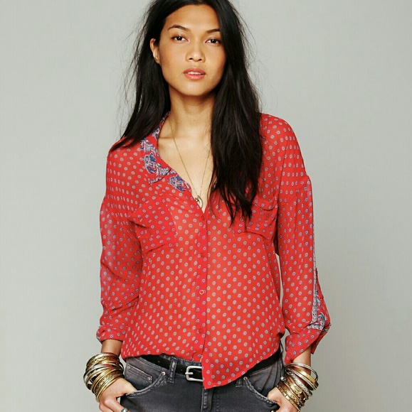 Free People Tops - Free People Easy Rider Buttondown
