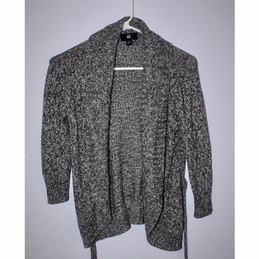 Marbled Gray Knit Cardigan