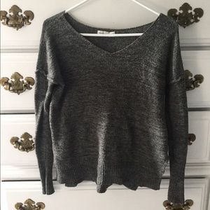 Abercrombie & Fitch Gray V-Neck Sweater