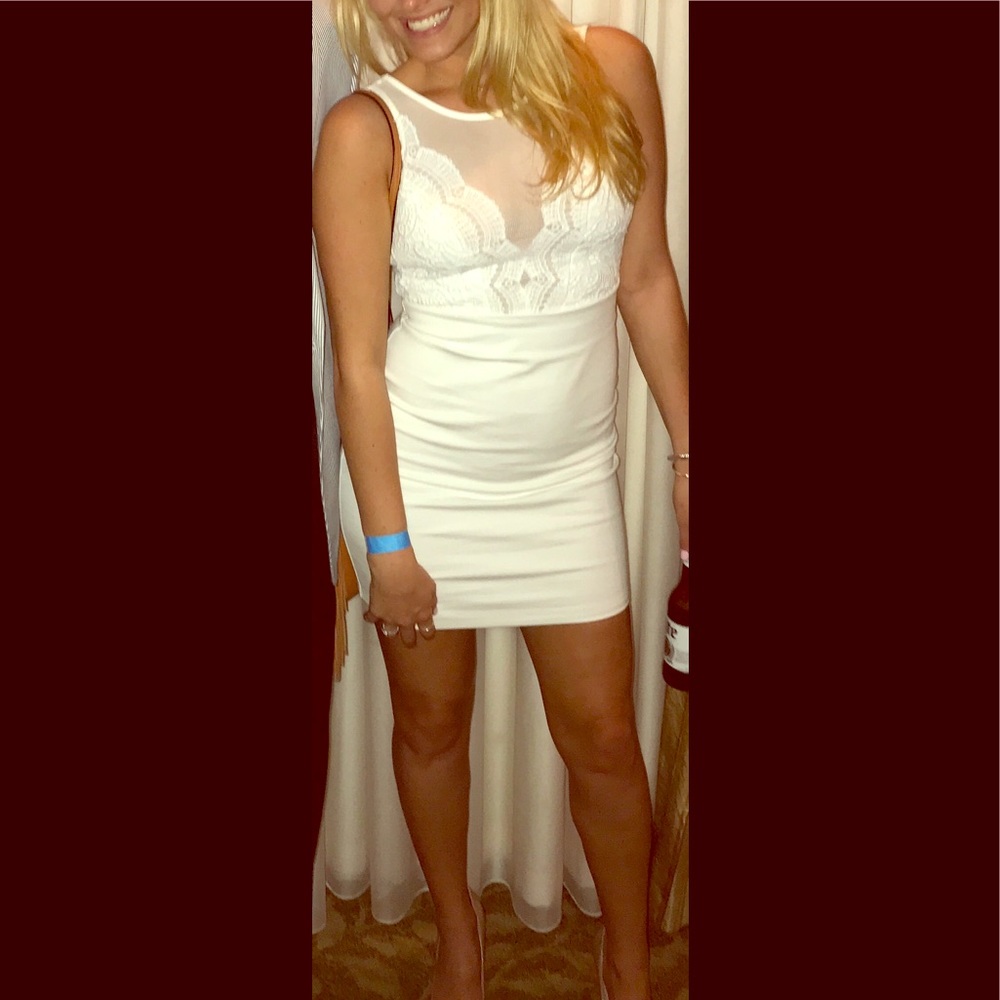 white mesh mini dress!