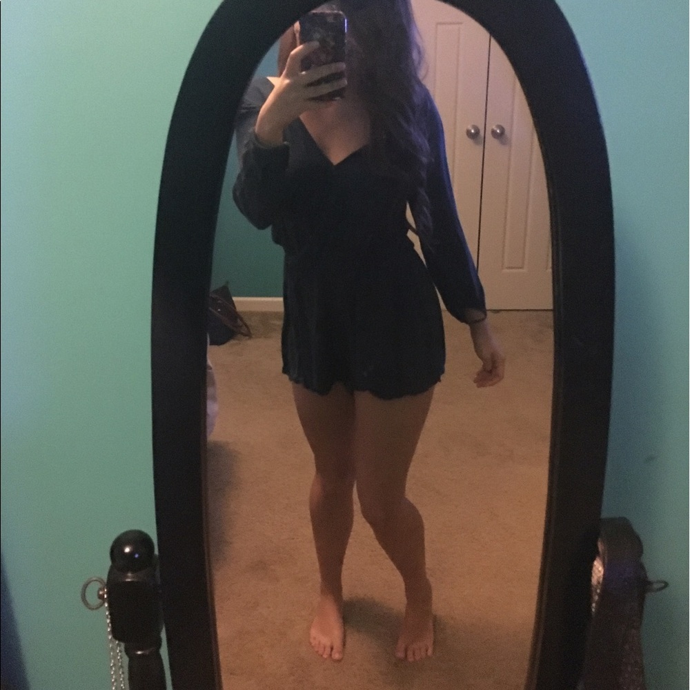 Navy blue American eagle Romper