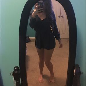 Navy blue American eagle Romper