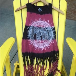 Tie-Dye, Fringe Cut Off