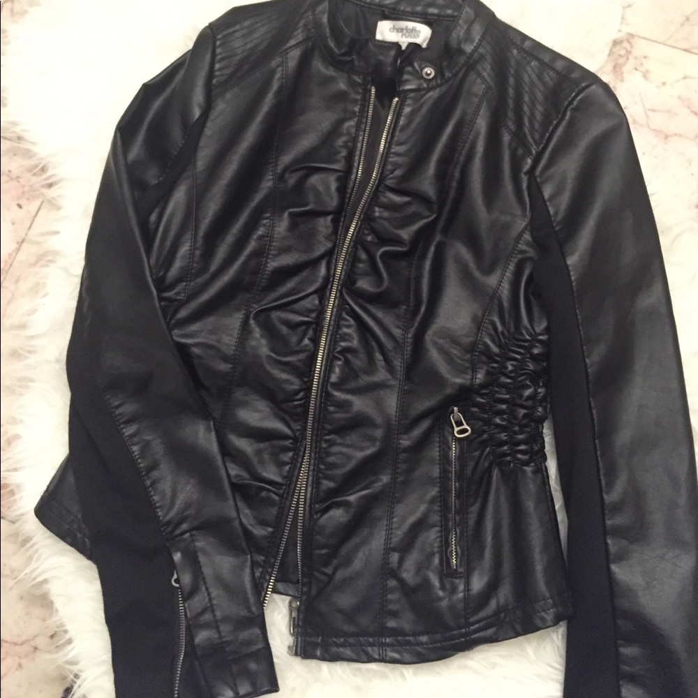 Faux leather jacket