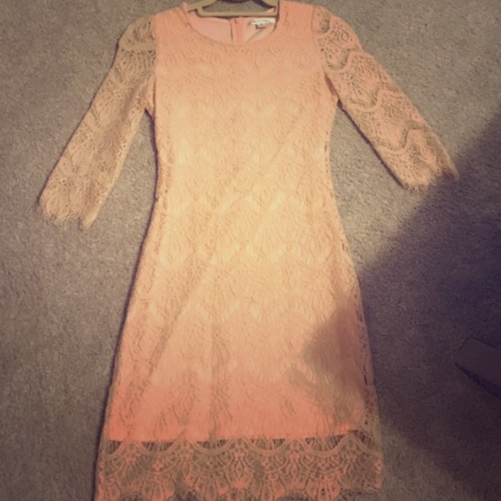 Lace blush dress size small from a boutique