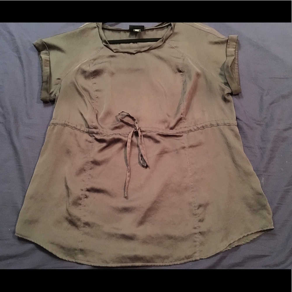 Grey zipper detailed tunic