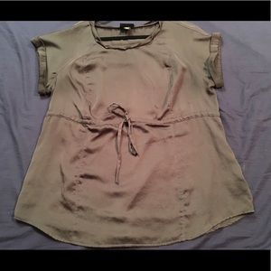 Grey zipper detailed tunic