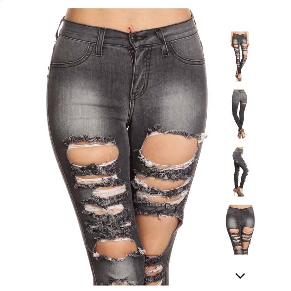 Extreme Destructed Skinny Jean - Picture 2 of 8