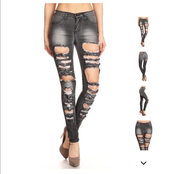 Extreme Destructed Skinny Jean - Picture 3 of 8