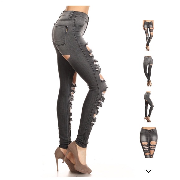 Extreme Destructed Skinny Jean - Picture 5 of 8