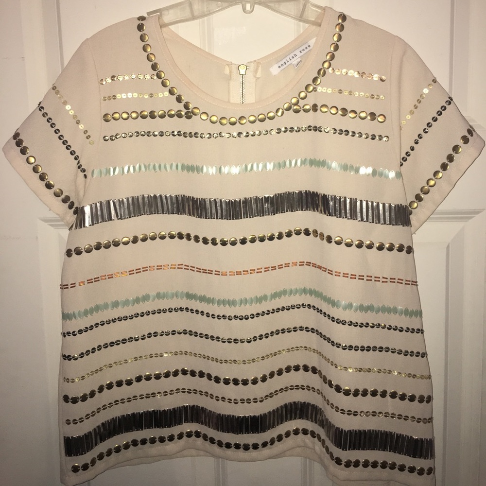Super Cute Jeweled Top!! Only worn a few times!