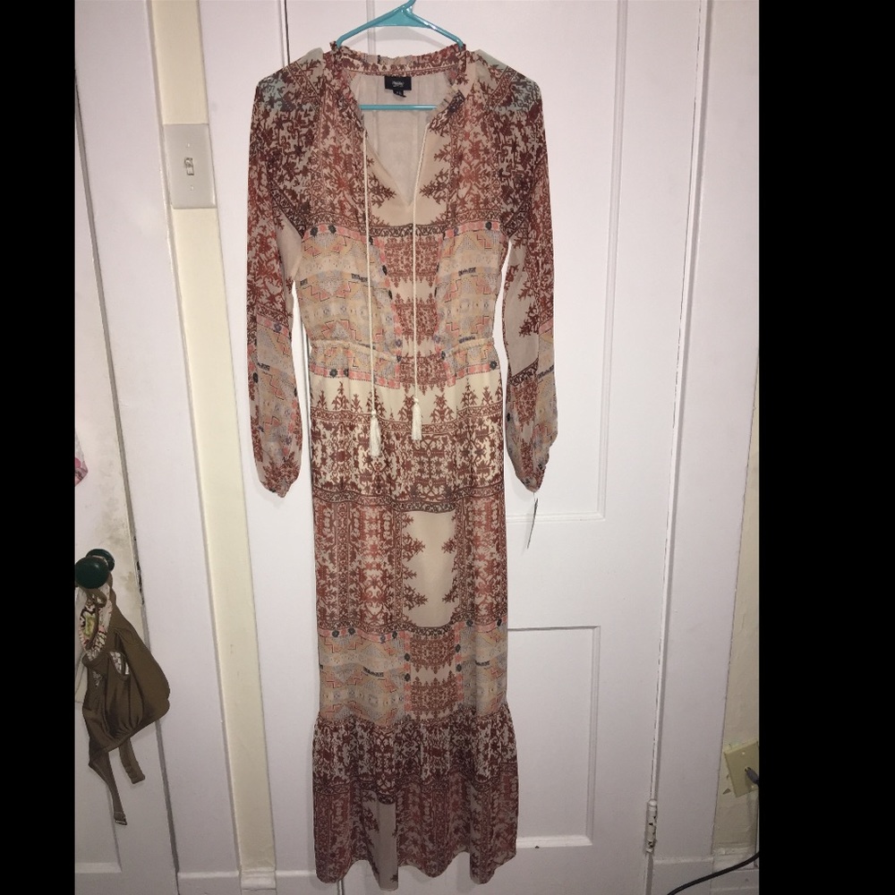 Boho Long Sleeve Maxi Dress