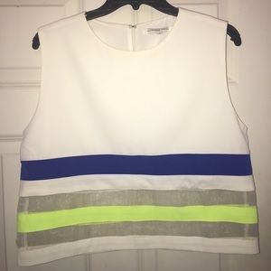 Crop top! Mesh on the bottom, super cute!!