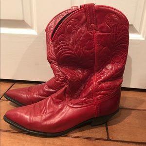 Red short cowboy boots