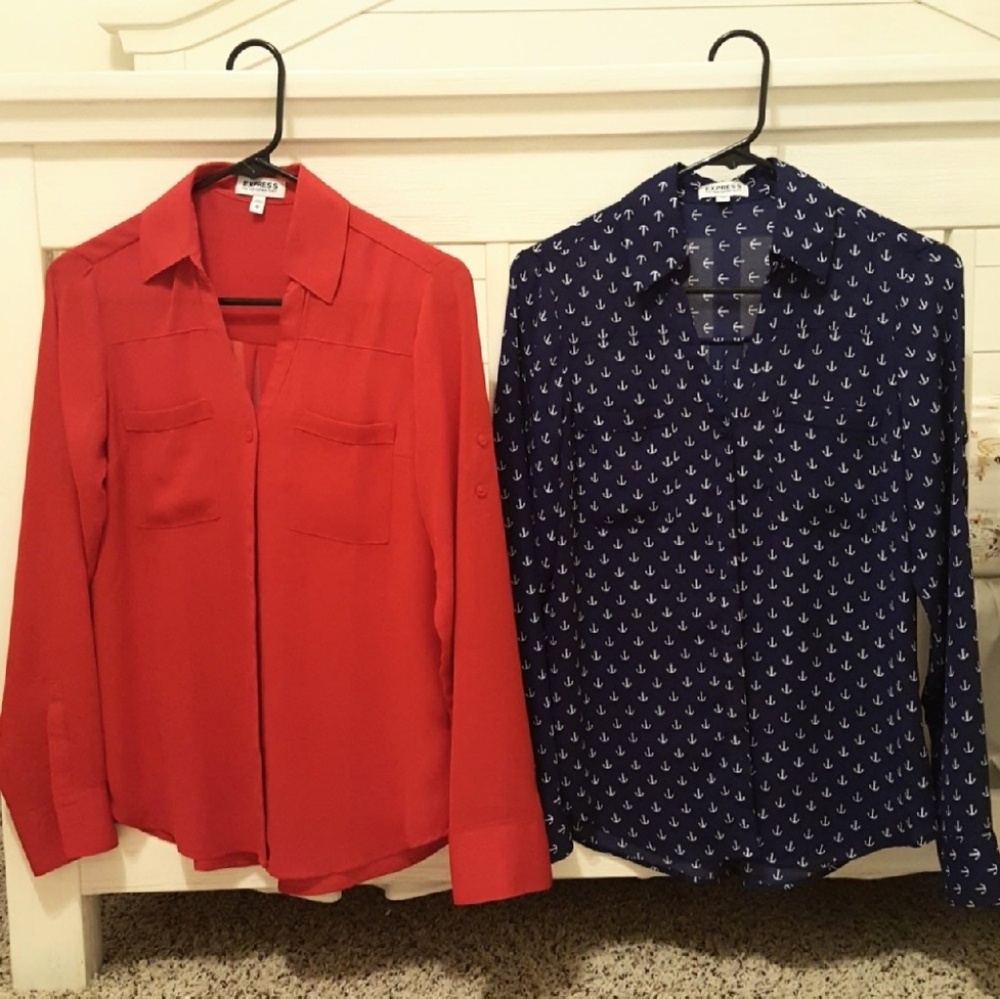 Two Express Women's "PORTOFINO" Dress shirts XS