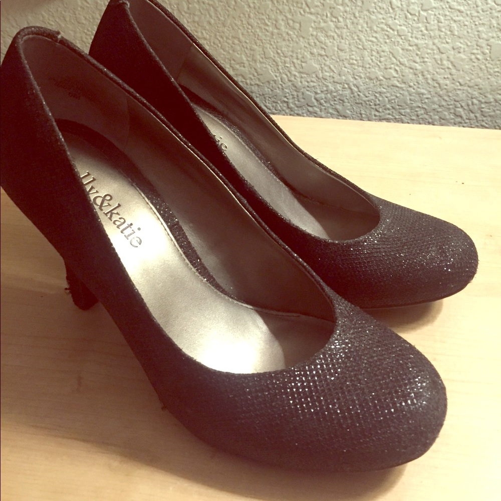 Sparkly Black Heels