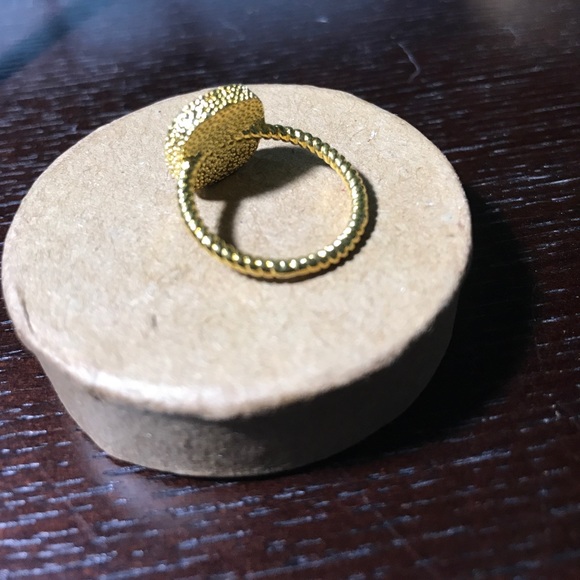 Frosted Druzy Ring 24k Gold Titanium - Picture 8 of 8