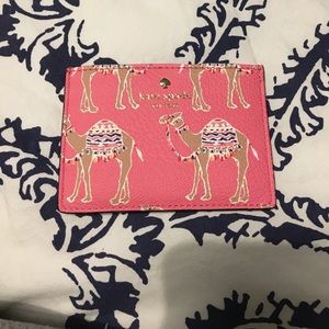 NWT KATE SPADE CAMEL CARD HOLDER