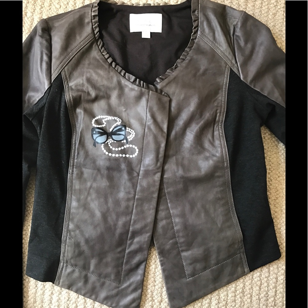 Hand painted Audrey Hepburn on a leather jacket