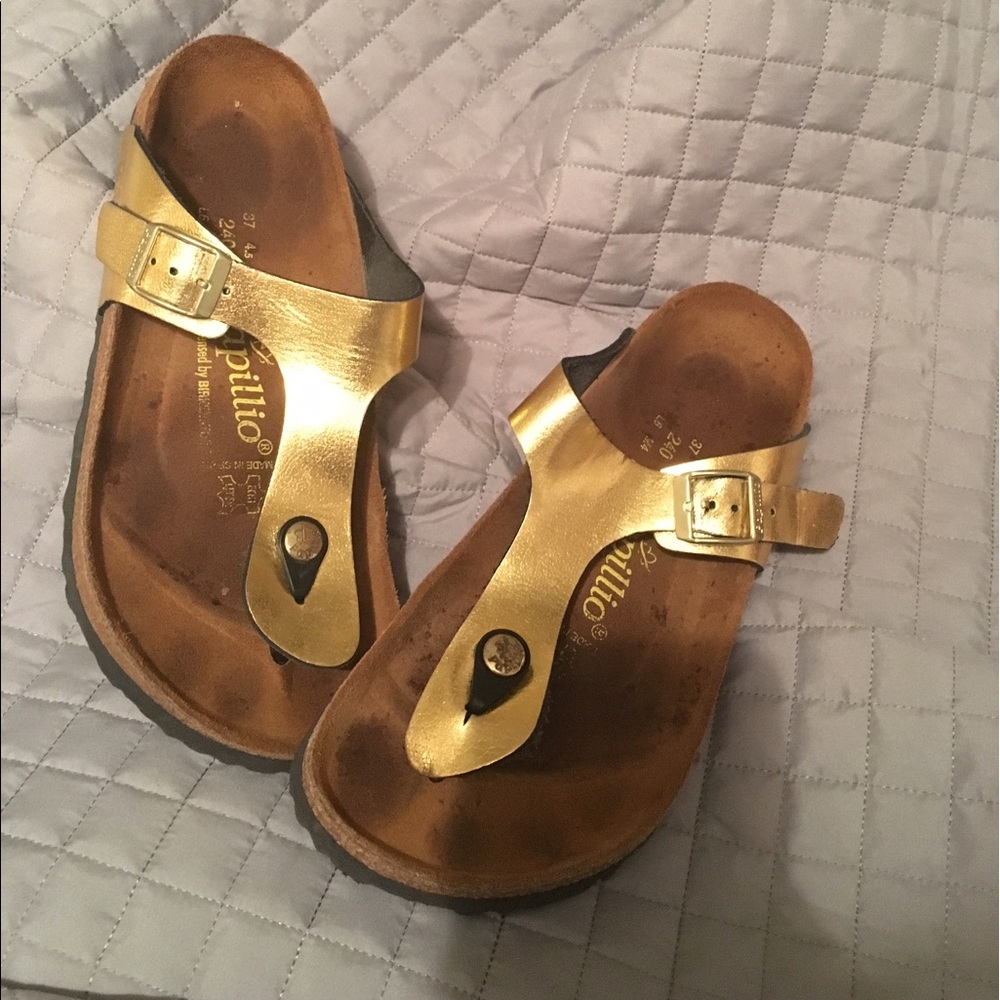 Gold Birkenstocks