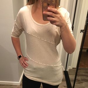 Oatmeal asymmetrical dolman Splendid tee
