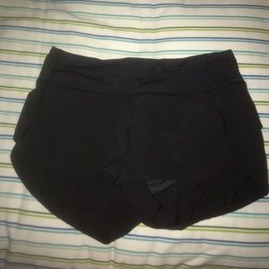 Lulu Lemon black speed shorts size 2