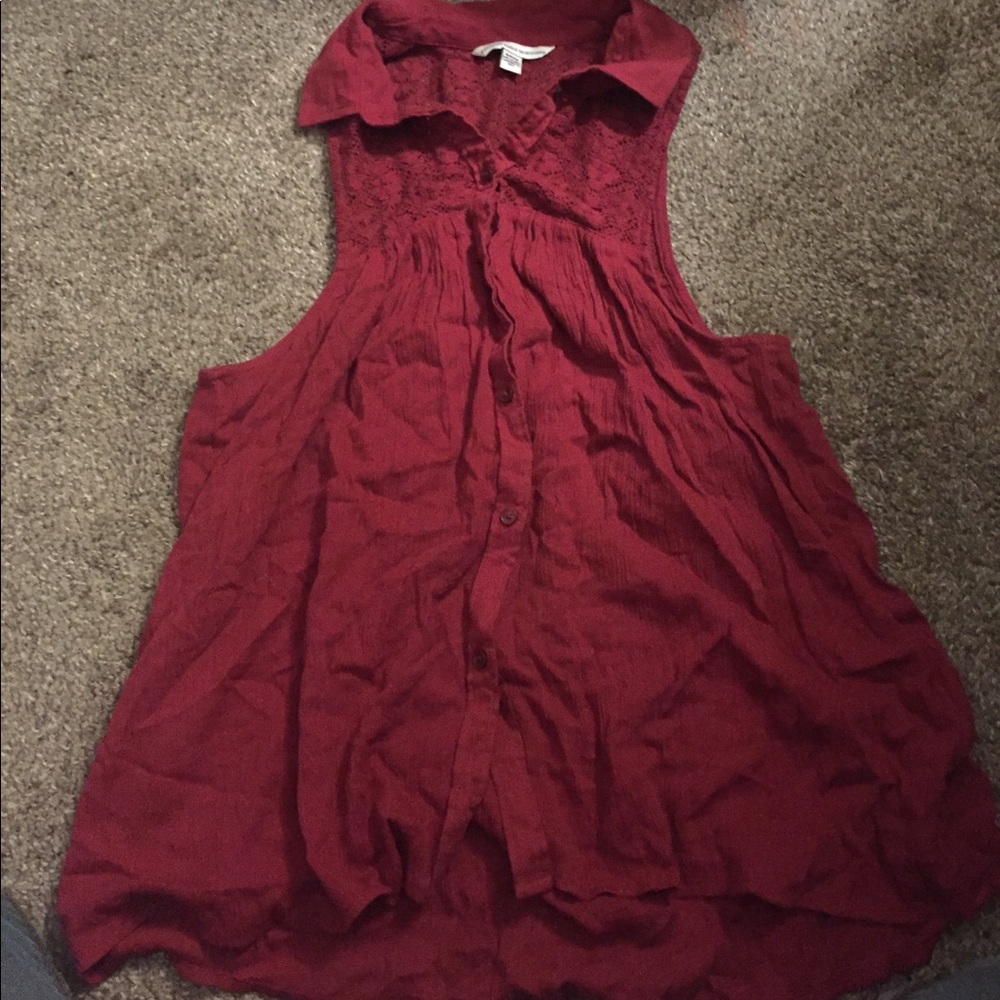 Pink Sleeveless Blouse