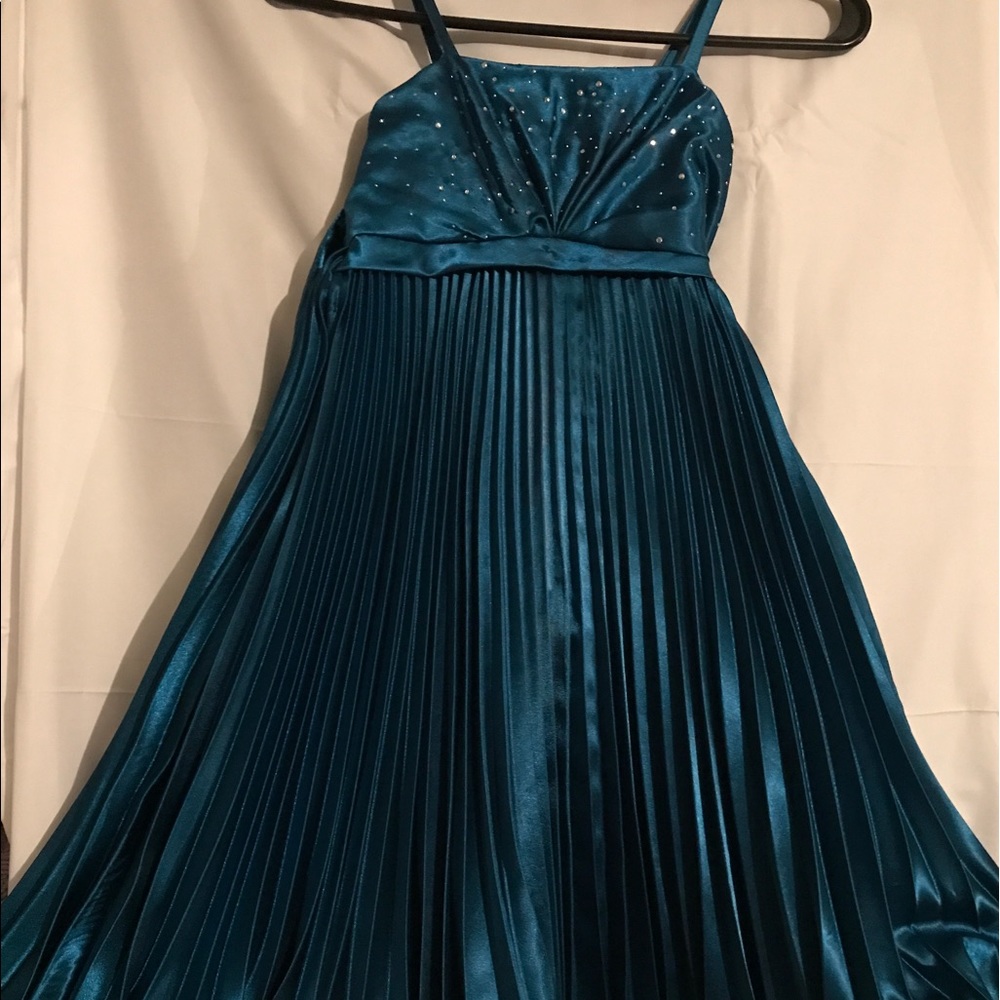 Teal flower girl dress 👗