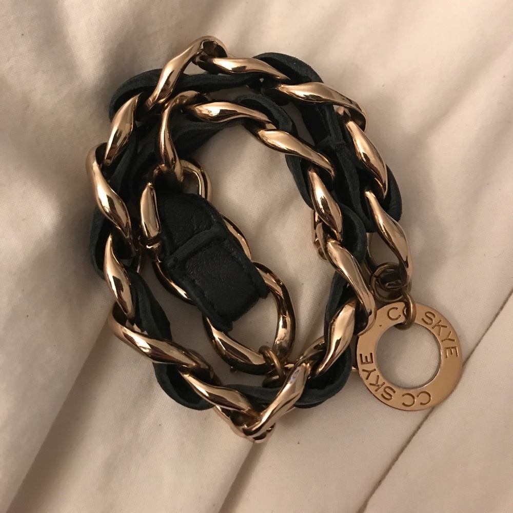 CC SKYE Black Double Wrap Woven Bracelet