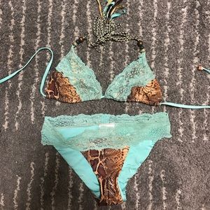 Beach Bunny Lady Lace Snake Skin Bikini