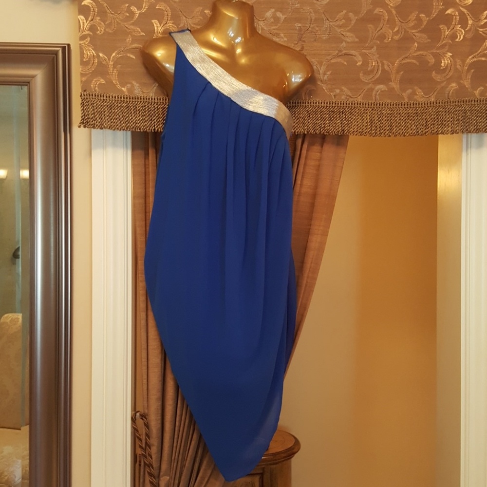 One Shoulder Dress Medium Side Zip